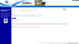
                            3. Self Service Account Management Login - myadt.ca