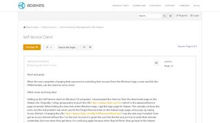 
                            3. Self Service Client - Forum | Adaxes
