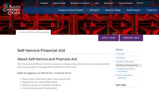 
                            2. Self-Service Financial Aid | Austin Community College District