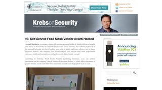 
                            7. Self-Service Food Kiosk Vendor Avanti Hacked — …