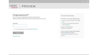 
                            9. Self Service Forgot Password - CAQH ProView