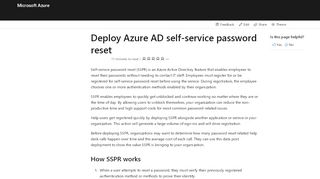 
                            1. Self-service password reset deployment plan - Azure Active Directory ...