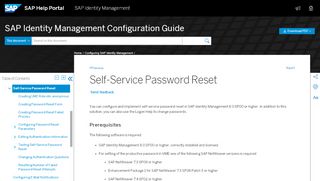 
                            9. Self-Service Password Reset - SAP Help Portal