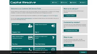 
                            7. Self Service Portal - Capital Resolve Ltd