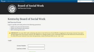 
                            4. Self Service Portal - Kentucky.gov