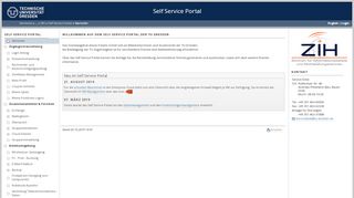 
                            11. Self Service Portal - TU Dresden