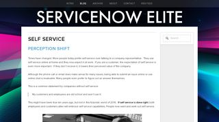 
                            10. Self Service — ServiceNow Elite