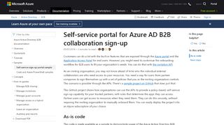 
                            8. Self-service sign-up portal for B2B collaboration - …