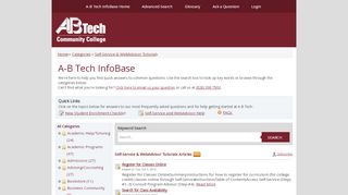 
                            9. Self-Service & WebAdvisor Tutorials - A-B Tech InfoBase