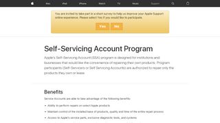 
                            7. Self-Servicing Account Program - Official Apple …