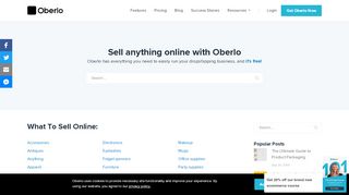 
                            5. Sell anything online with Oberlo | Find What To Sell Online