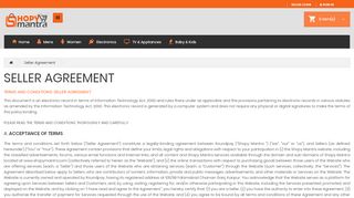 
                            2. Seller Agreement - ShopyMantra