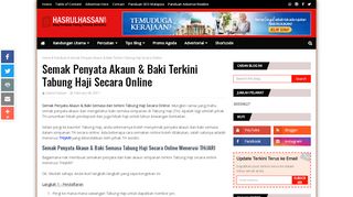 
                            5. Semak Penyata Akaun & Baki Terkini Tabung Haji Secara Online - …