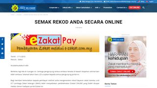
                            7. SEMAK REKOD ANDA SECARA ONLINE - Lembaga Zakat Selangor