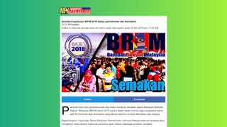 
                            5. Semakan keputusan BR1M 2019 status permohonan dan kemaskini