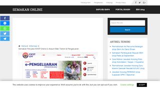 
                            6. Semakan Penyata KWSP Online (i-Akaun) Baki Terkini ...