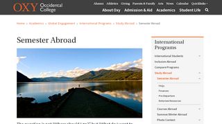 
                            3. Semester Abroad | Occidental College