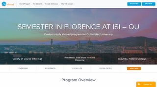 
                            9. Semester in Florence at ISI - QU - CIS Abroad