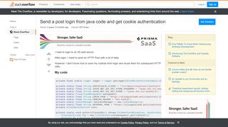 
                            6. Send a post login from java code and get cookie authentication