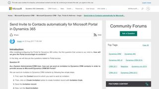 
                            2. Send Invite to Contacts automatically for Microsoft Portal in Dynamics ...