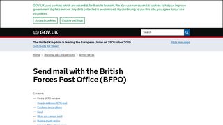 
                            1. Send mail with the British Forces Post Office (BFPO ...
