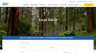 
                            4. Send RACV an email with your enquiry