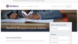 
                            5. Send to M-pesa mobile wallets | WorldRemit