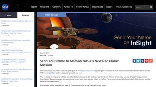 
                            3. Send Your Name to Mars on NASA's Next Red Planet …