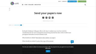 
                            1. Send your papers now | Inside eLife | eLife
