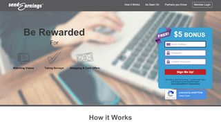 
                            1. SendEarnings® - Earn Cash for E-Mail, Surveys, Games, and ...