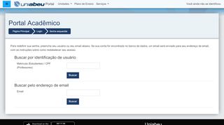 
                            2. Senha esquecida - academico.uniabeu.edu.br