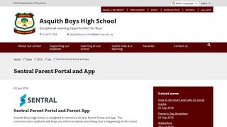 
                            6. Sentral Parent Portal and App - Asquith Boys High School