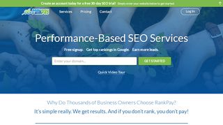 
                            1. SEO Services by RankPay™ → If you don't rank, you don't pay