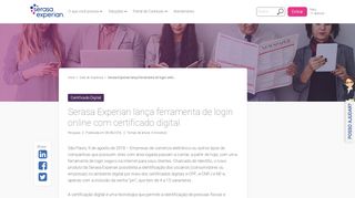 
                            4. Serasa Experian lança ferramenta de login online com certificado ...