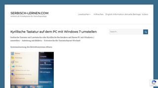 
                            2. Serbische Tastatur umstellen mit Windows 7 - …