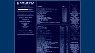 
                            7. Serials & keys - unlocks the world