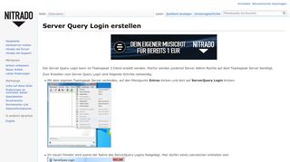 
                            2. Server Query Login erstellen – Nitradopedia