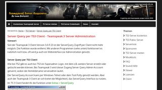 
                            5. Server Query per TS3 Client - Teamspeak 3 Server ...