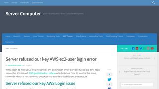 
                            8. Server refused our key AWS ec2-user login error - Server ...