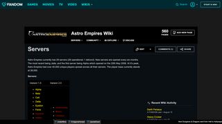 
                            9. Servers | AE Database | FANDOM powered by ... - Astro Empires Wiki