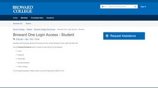 
                            3. Service - Broward One Login Access - helpdesk.broward.edu