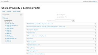 
                            5. Service Courses - Chuka University E-Learning Portal