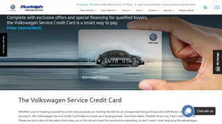 
                            9. Service Credit Card | Rudolph Volkswagen of El Paso