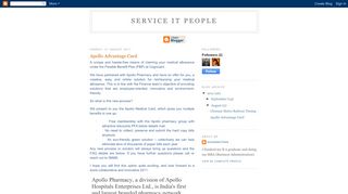 
                            7. Service IT People: Apollo Advantage Card - Blogger