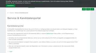 
                            1. Service & Kandidatenportal | Schaeffler Deutschland