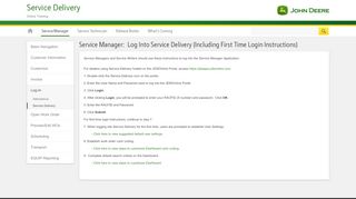 
                            2. Service Manager: Log Into Service Delivery (Including First ...