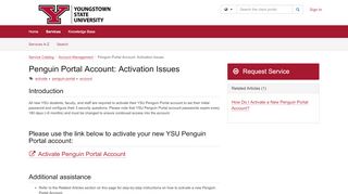 
                            3. Service - Penguin Portal Account: Act... - TeamDynamix