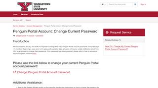 
                            4. Service - Penguin Portal Account: Cha... - TeamDynamix