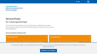 
                            2. Service-Portal für Leistungserbringer - Abrechnungszentrum ...