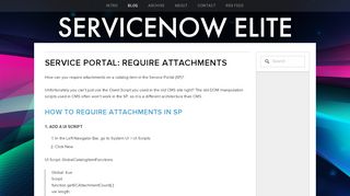 
                            8. Service Portal: Require attachments — ServiceNow Elite